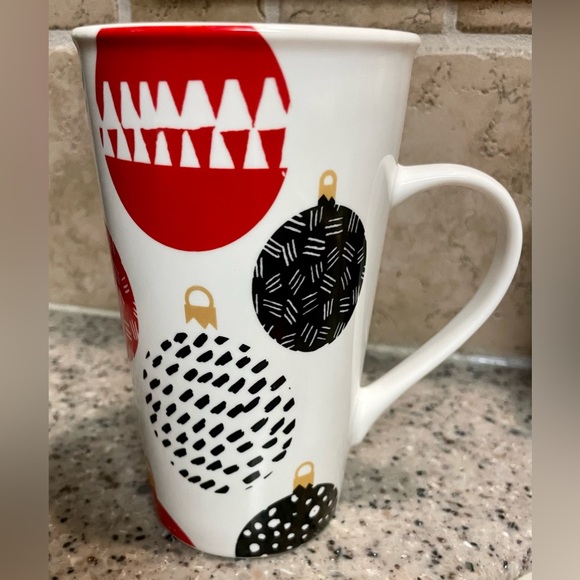 Starbucks 2016 Christmas Ornaments Holiday 16 oz red, black & white coffee mug - Picture 4 of 6